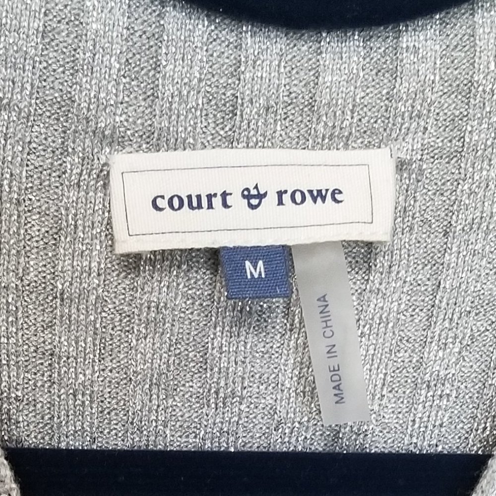 COURT & ROWE Metallic Mock Neck Ribbed Sweater - Picture 7 of 9